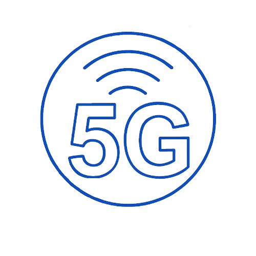 5G network icon on a phone